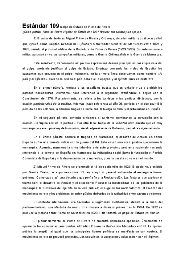 Miniatura del documento Estandar 109 - Golpe de Estado de Primo de Rivera.pdf