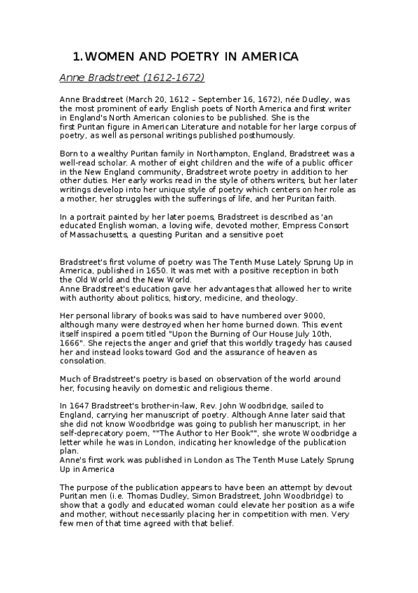 Miniatura del documento Anne Bradstreet’s Biography.docx