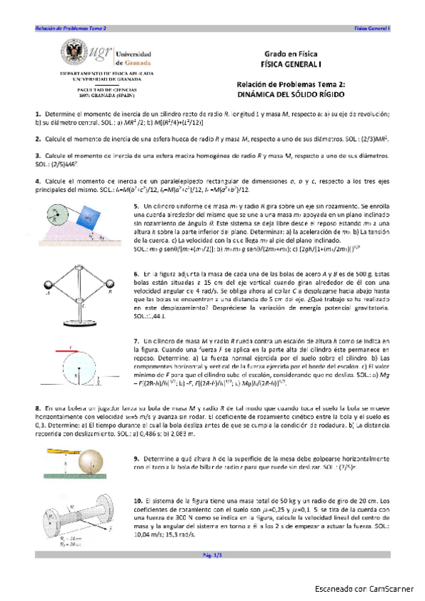 Miniatura del documento Relación 2 - Sólido rígido (explicados).pdf