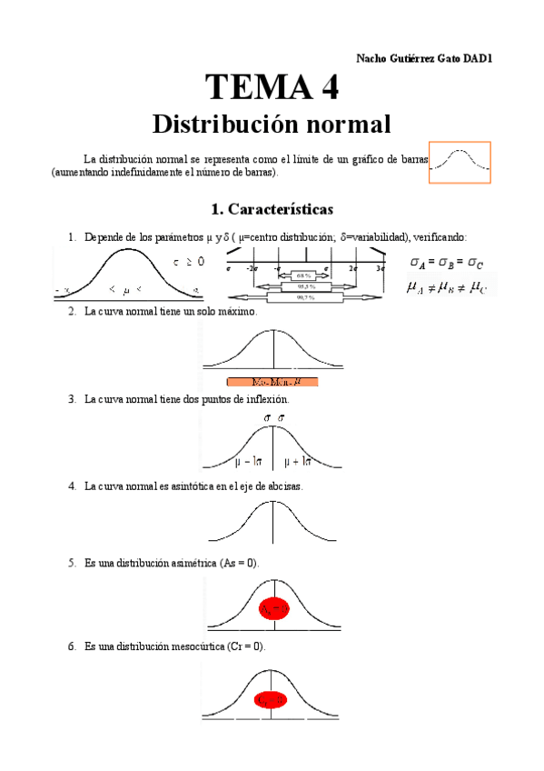 Miniatura del documento Resumen TEMA 4 Distribución normal.pdf
