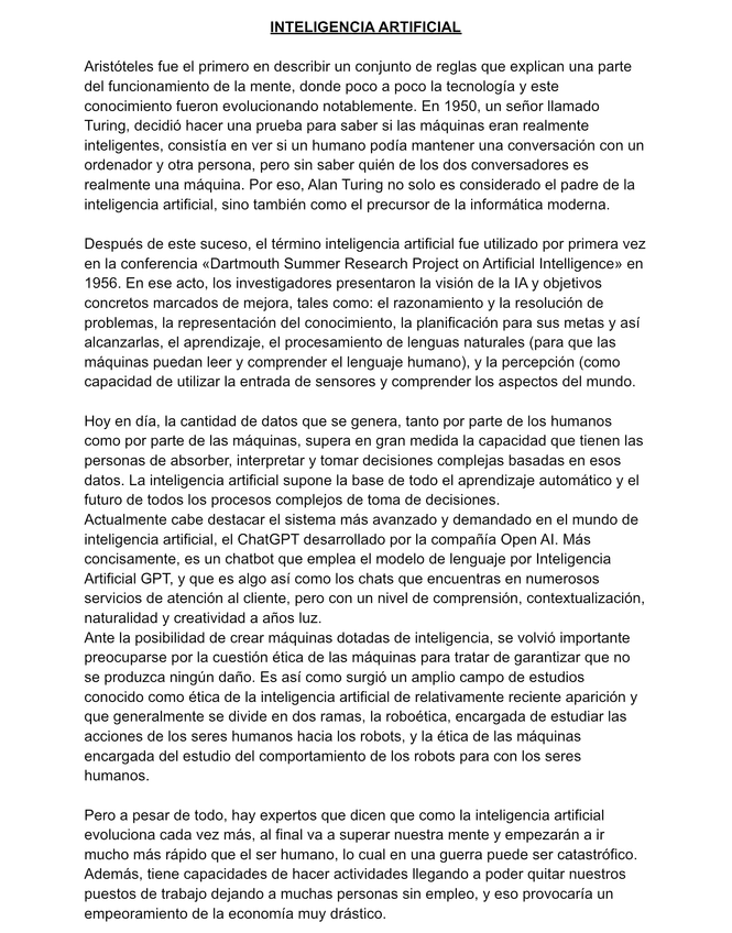 Miniatura del documento INTELIGENCIA ARTIFICIAL TRABAJO 500 palabras.jpeg