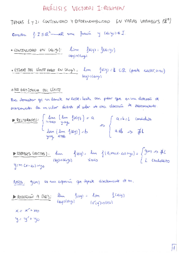 Miniatura del documento Análisis vectorial I. Temas 1 y 2 resumen.pdf