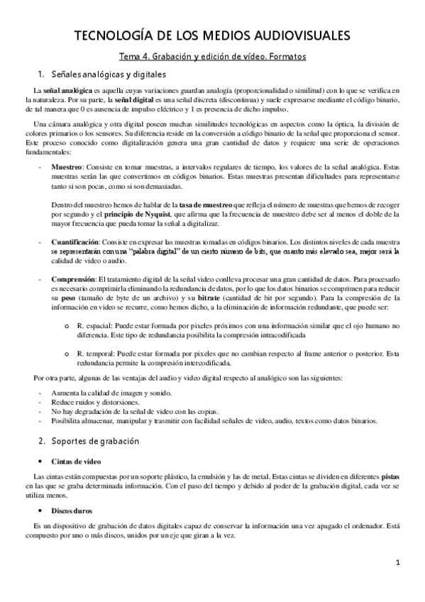 Miniatura del documento Tema 4. Grabación y edición de video. Formatos.pdf