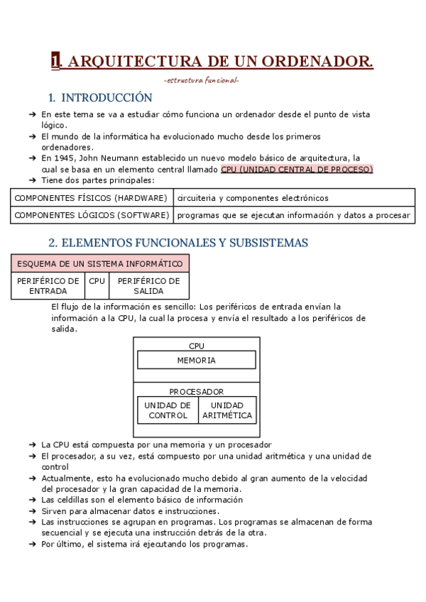 Miniatura del documento ARQUITECTURA DE UN ORDENADOR ESTRUCTURA FUNCIONAL.pdf