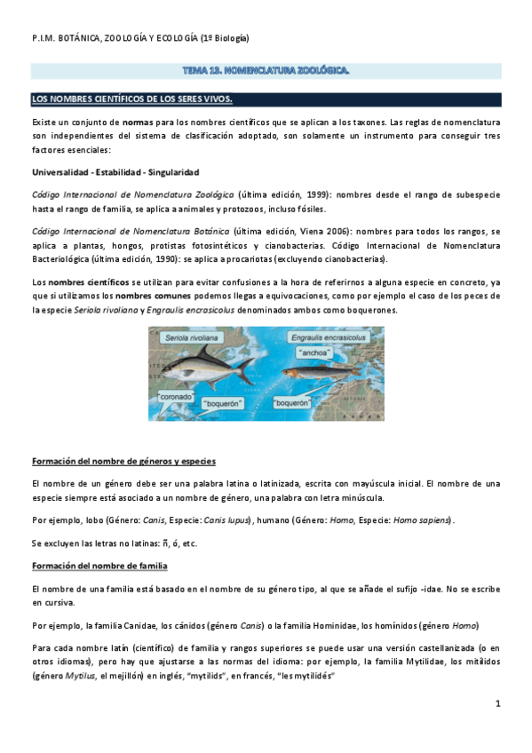 Miniatura del documento Tema 13. Nomenclatura Zoológica..pdf
