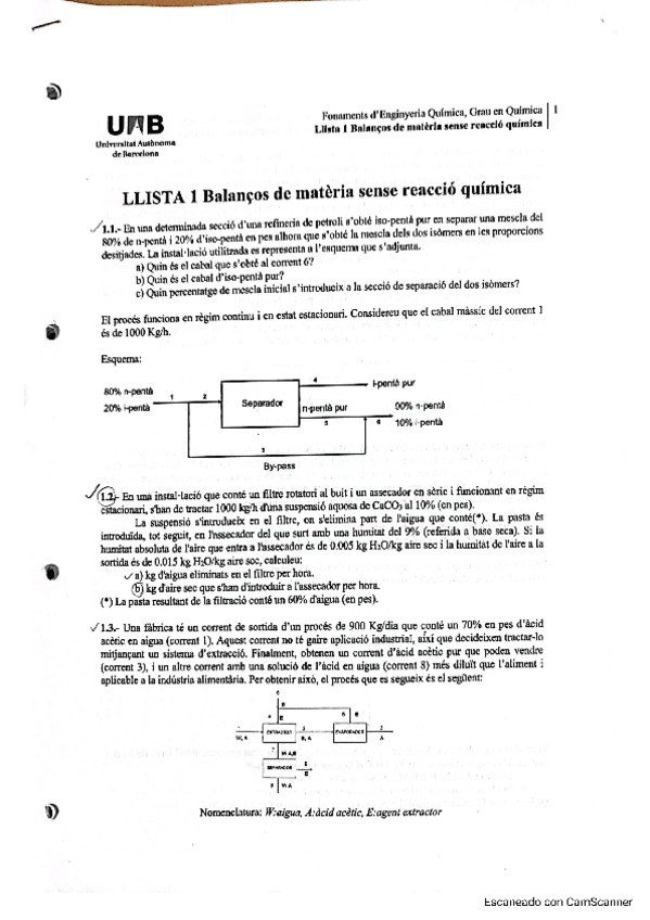 Miniatura del documento Problemes-Tema-1-Balancos-de-materia-sense-Rx-quimica-FEQ.pdf