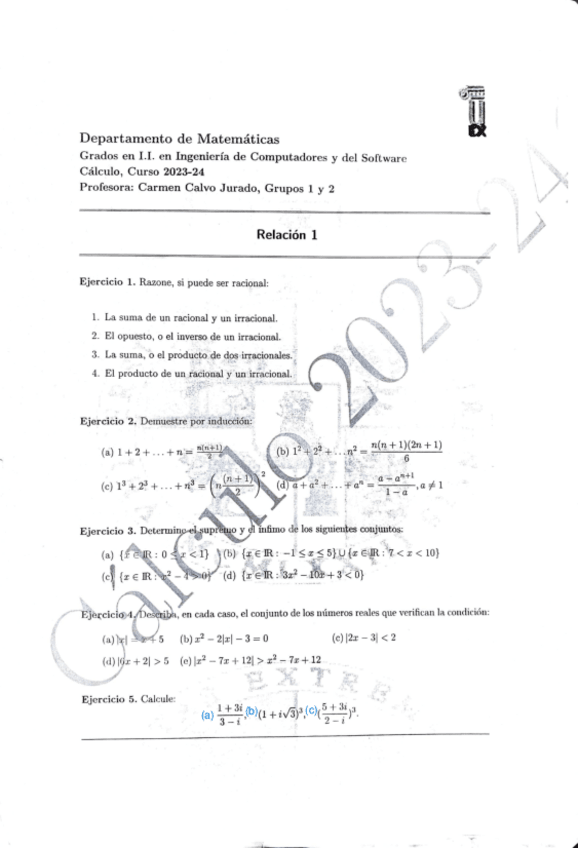 Miniatura del documento Calculo Resumen Temas 1 2 3 Induccion conjuntos complejos limites de sucesiones y series numéricas..pdf