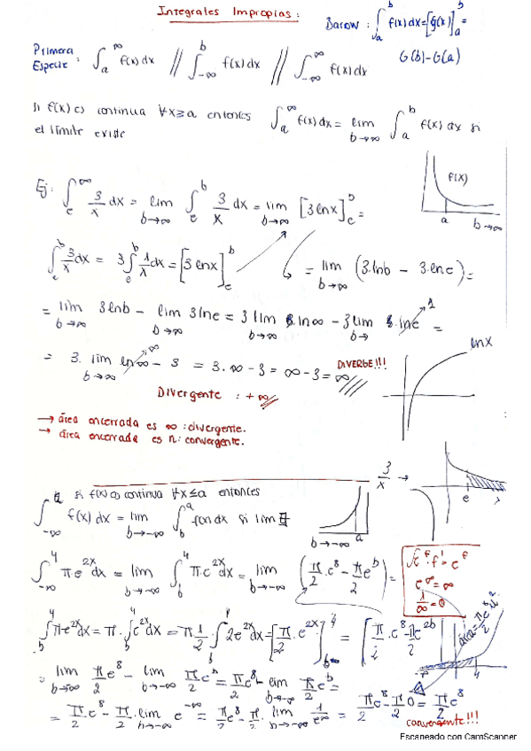 Miniatura del documento Ejercicios Integrales Impropias Calculo I.pdf
