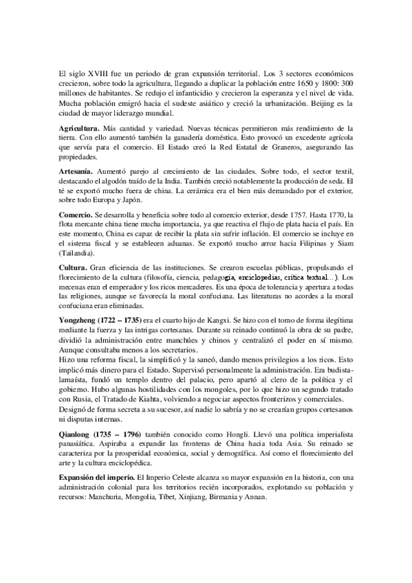 Miniatura del documento Tema 8. El esplendor del siglo XVIII. Los emperadores Yongzheng y Qianlong (1722-1796).pdf