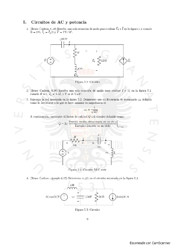 Miniatura del documento Relación 5 - Circuitos AC y potencia (explicados).pdf