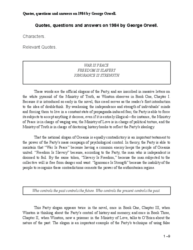 Miniatura del documento Quotes-questions-and-answers-on-1984-by-George-Orwell.docx.pdf