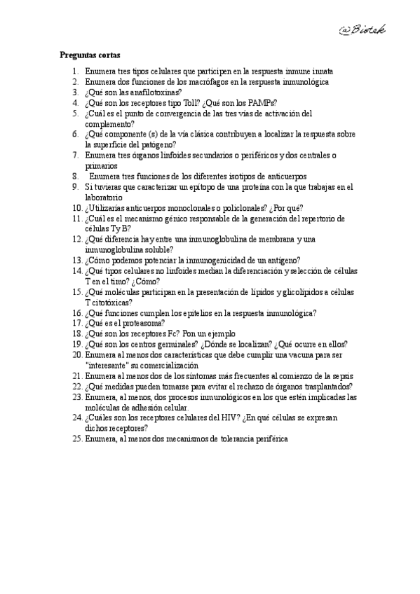 Miniatura del documento Preguntas cortas  ( 1º Parte inmuno).pdf