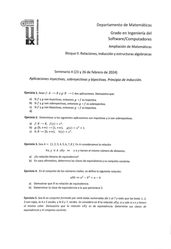 Miniatura del documento Ejercicios resueltos: Relaciones, inyectivas, biyectivas...pdf