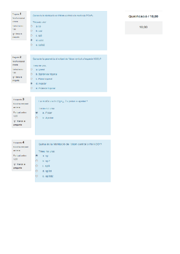 Miniatura del documento Qüestionari 2 geometria molecular- hibridacio i polaritat.docx