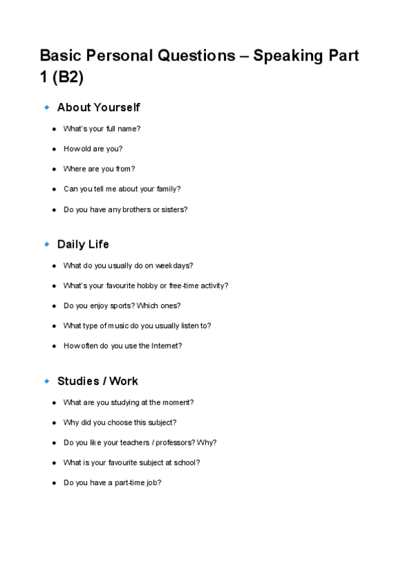 Miniatura del documento Basic-Personal-Questions-Speaking-Part-1-B2.pdf