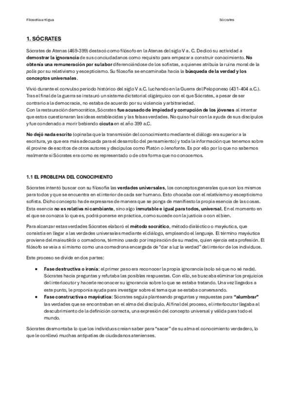 Miniatura del documento 2ºBACH_Historia de la Filosofía - 1. Sócrates.pdf