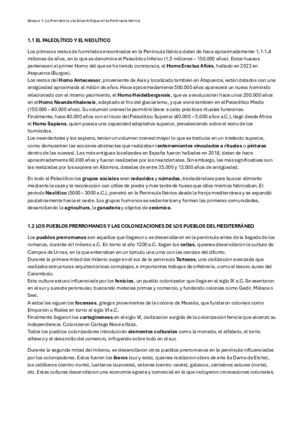 Miniatura del documento 2ºBACH_Historia de España - Bloque 1 - La Prehistoria y la Edad Antigua en la Península Ibérica.pdf