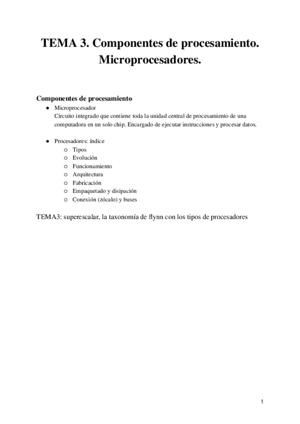 Miniatura del documento TEMA-3.-Componentes-de-procesamiento.-Microprocesadores..docx