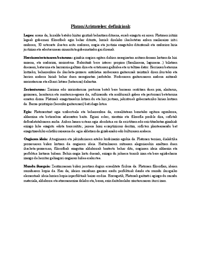 Miniatura del documento USE/EVAU/Batxi 2: Platon/Aristoteles definizioak.pdf