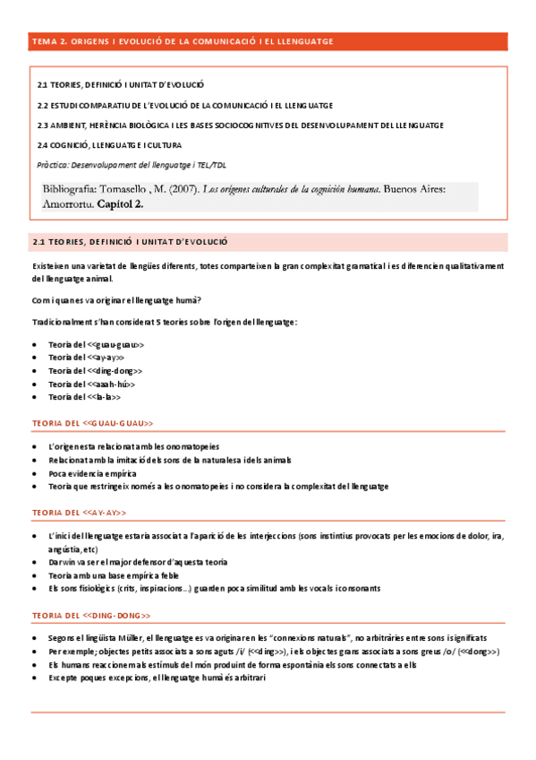 Miniatura del documento TEMA 2 LLENGUATGE: ORIGENS I EVOLUCIO DE LA COMUNICACIO I LLENGUATGE.pdf.pdf