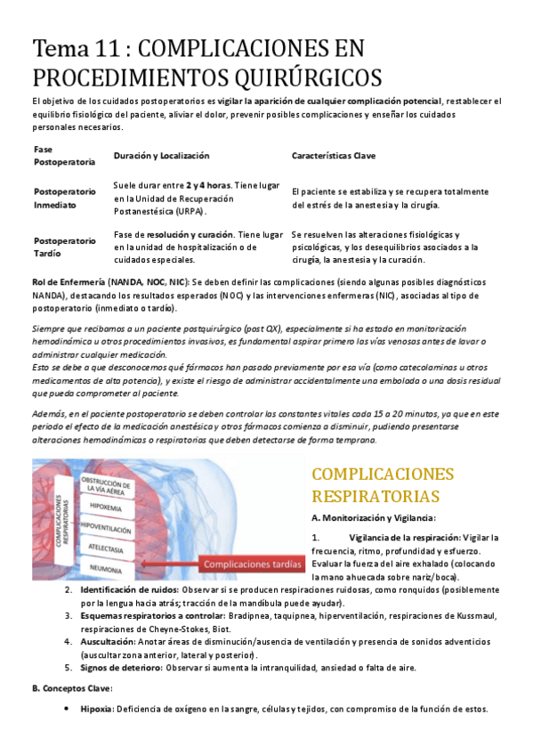 Miniatura del documento TEMA 11 COMPLICACIONES EN LOS PROCEDIMIENTOS QUIRÚRGICOS.pdf
