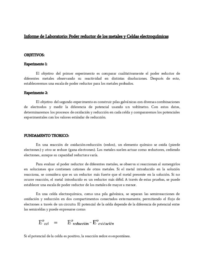 Miniatura del documento INFORME-Poder reductor y Celdas electroquimicas.pdf.pdf
