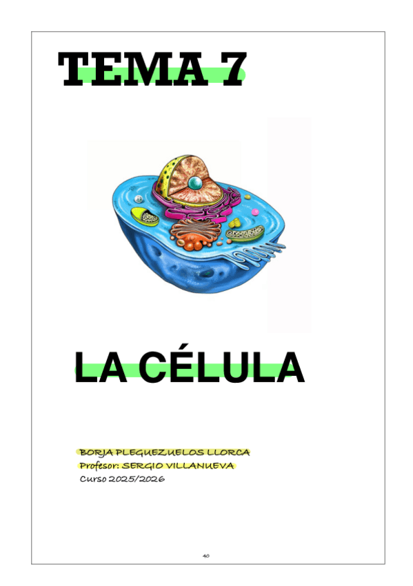 Miniatura del documento BIOLOGÍA 2 BACH || TEMA 7 La célula.pdf