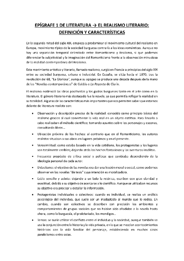 Miniatura del documento Epígrafe 1 de literatura - Definición y características del realismo literario.pdf.pdf