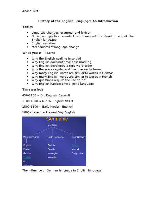 Miniatura del documento History of the English Language - An Introduction.docx
