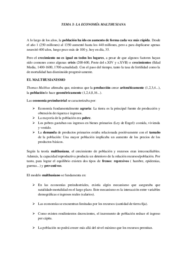 Miniatura del documento Tema 3 La economía Malthusiana.docx