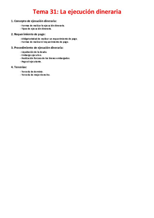 Miniatura del documento Tema 31 - La ejecución dineraria.pdf