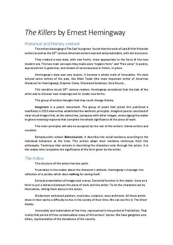 Miniatura del documento 8- THE KILLERS Ernest Hemingway.pdf