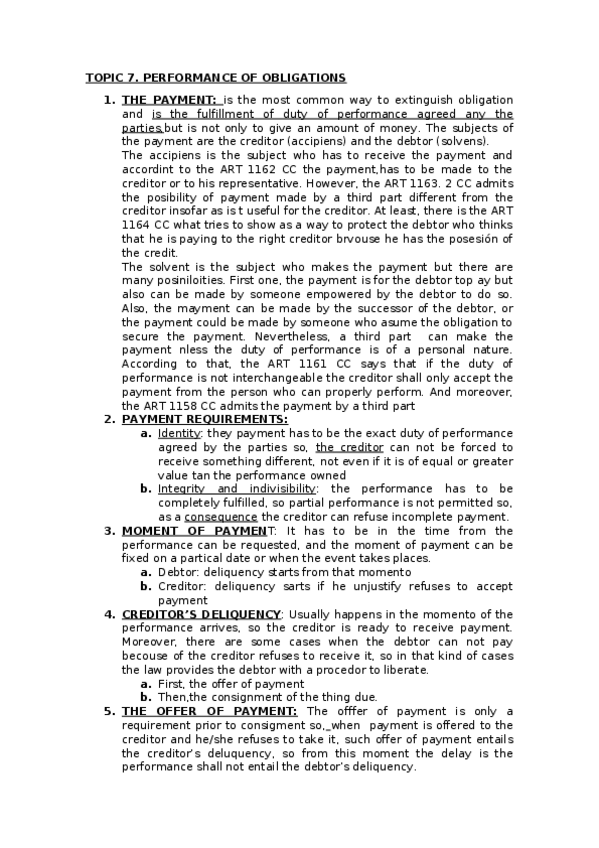 Miniatura del documento TOPIC-7-PERFORMANCE-OF-OBLIGATIONS.docx