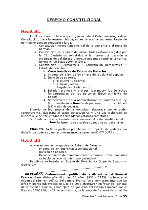 Miniatura del documento Derecho Constitucional. Estudio.docx