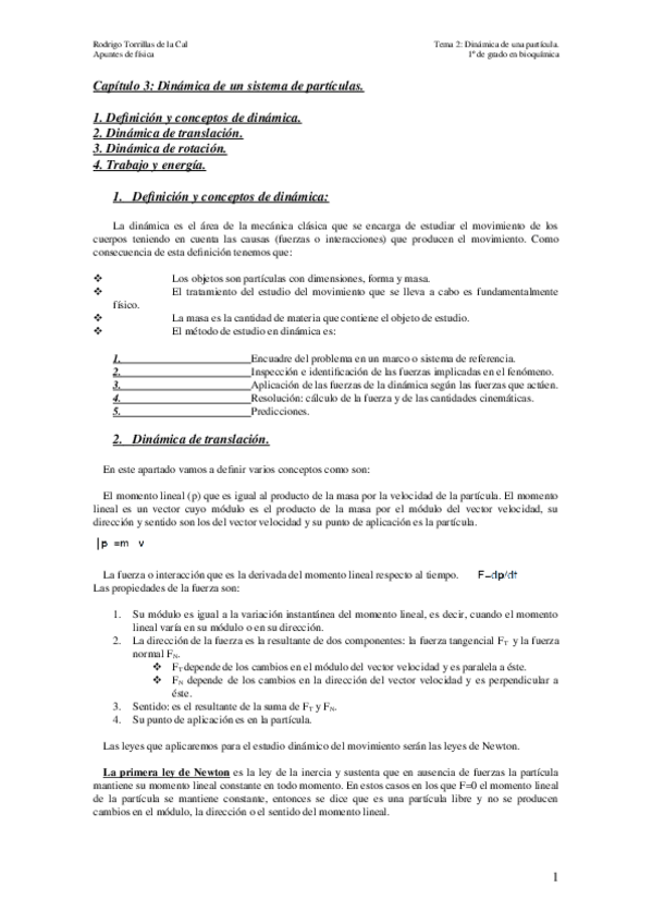 Miniatura del documento Capítulo 3 Dinámica partícula.doc