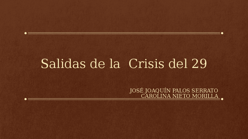 Miniatura del documento Salidas de la  Crisis del 29.ppt