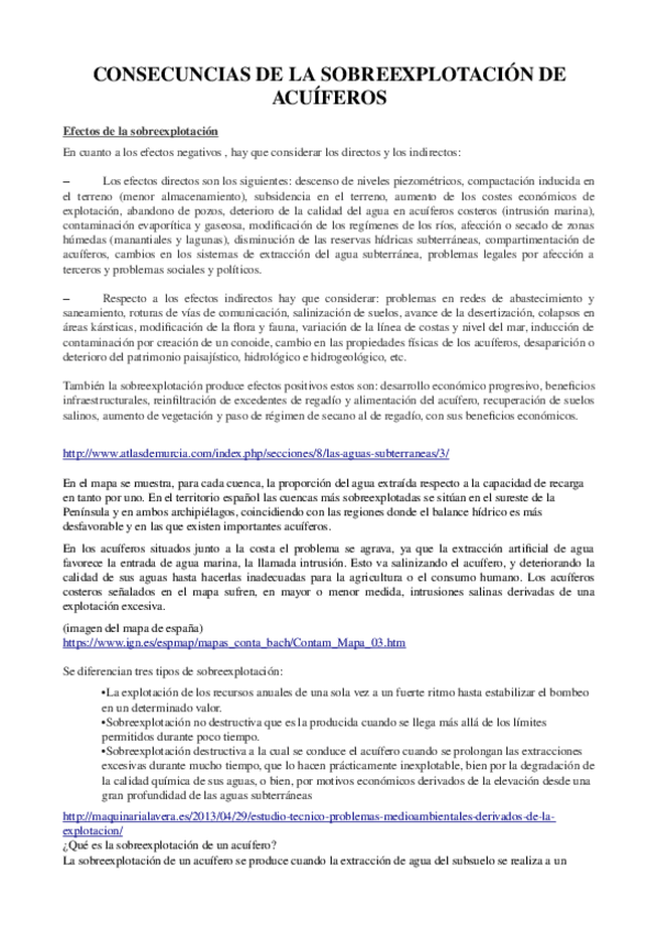 Miniatura del documento 10. CONSECUENCIAS DERIVADOS DE LA SOBREEXPLOTACIÓN DE ACUÍFEROS - APUNTES.odt
